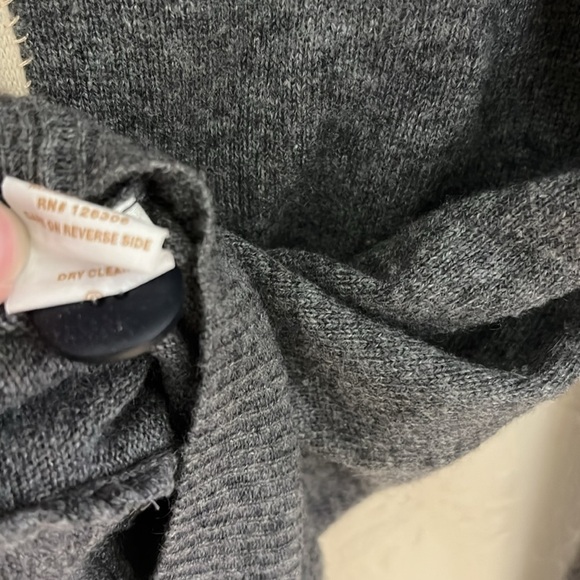 WENDI REED Cashmere Turtleneck Cardigan Striped Colored Placket - Size 1 (Small) - Picture 7 of 10